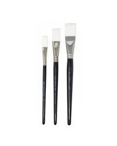 Major Brushes Soft Synthetic Sable Flat Paint Brush Set of 3
