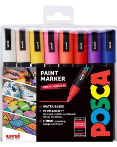 Uni POSCA PC-5M Markers Standard Colours Set of 16