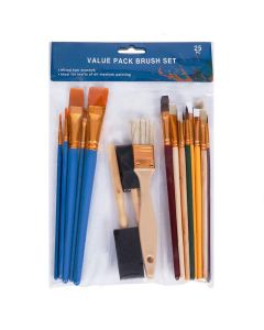 Crafter's Value Pack Paint Brush and Sponge Assorted Set 25pc