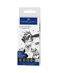 Faber-Castell Pitt Artist Pens Mangaka Set 6pc