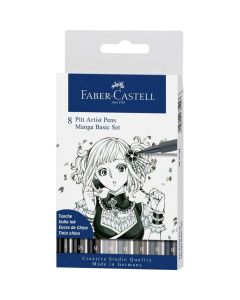Faber-Castell Pitt Artist Pens Manga Basic Set 8pc