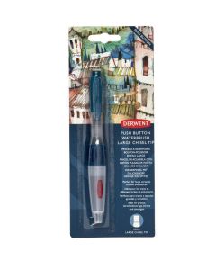 Derwent Push Button Waterbrush Large Chisel Tip (10mm)