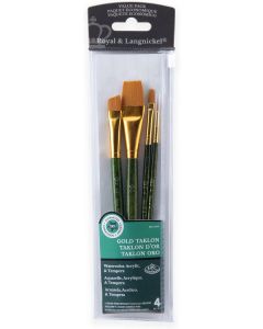 Royal & Langnickel RSET-9144 Gold Taklon Brush Set 4pc