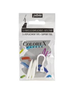 Pebeo Colorex Marker Replacement Tips Pack of 3