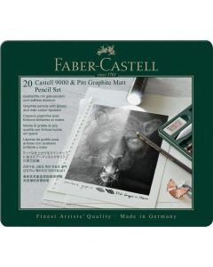 Faber-Castell Castell 9000 & Pitt Graphite Matt Pencil Set 20pc