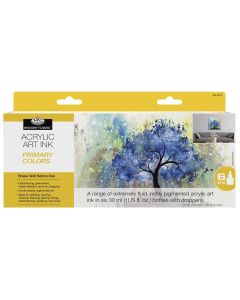 Royal & Langnickel Essentials Acrylic Ink Primary Colours Set 6 x 30ml