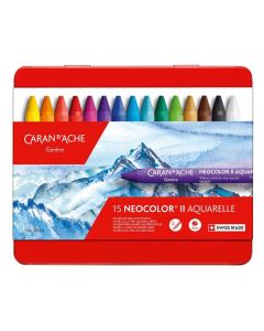 Caran d'Ache Neocolor II Aquarelle Water-Soluble Wax Pastel Set of 15