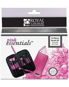 Royal & Langnickel Pink Essentials 14pc Make-Up Brush Case Set