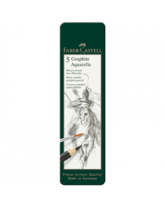Faber-Castell Graphite Aquarelle Pencil Tin 5pc