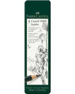 Faber-Castell Castell 9000 Jumbo Pencil Tin 5pc