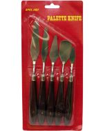 Wooden Handled Stainless Steel Palette Knife Set of 5