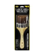Royal & Langnickel Brown Taklon Flat Brush Set of 3