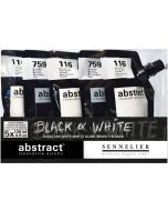 Sennelier Abstract Acrylic Black & White Set 5 x 120ml
