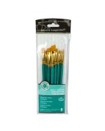 Royal & Langnickel Gold Taklon Assorted Paint Brush Set of 8