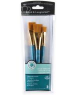 Royal & Langnickel Gold Taklon Glaze Wash Paint Brush Set of 3