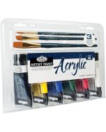 Royal & Langnickel Artist Acrylic Paint 6 x 75ml Set with Brushes