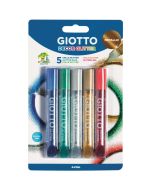 Giotto Deco Glitter Glue Metallic Set of 5 Colours