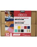 Pebeo Deco Collection Set 10 x 45ml & Accessories