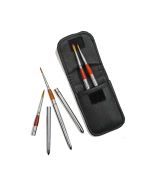 Studio 22 Travel Paint Brush Set of 5 in Leather Wallet