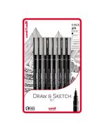 Uni-Ball Pin Draw & Sketch Pen Set of 8 