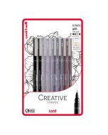 Uni-Ball Pin Creative Strokes Drawing Pen Set of 8