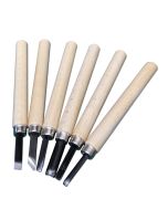 Wooden Handle Wood & Lino Carving Tools Set of 6