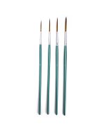 Short Handled All Media Synthetic Rigger Brush Set of 4 I Paint Brushes I Art Supplies from The Art Shop Skipton