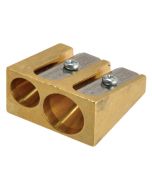 M+R Double Hole Brass Wedge Pencil Sharpener