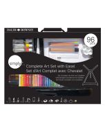 Daler Rowney Simply Complete Art Set with Easel 96pc