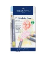 Faber-Castell Goldfaber Aqua Watercolour Pencil Pastel Colours Tin 12pc