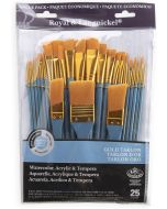 Royal & Langnickel Gold Taklon Paint Brush 25 Set (RSET-9382)