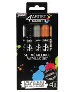 Pebeo 4Artist Oil-Based Markers Metallic Set