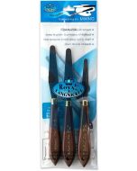 Royal & Langnickel Wooden Handle Steel Palette Knife Set 3pc (LP72)