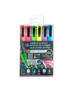 Royal & Langnickel 2mm Reversible Tip Chalk Markers Neon Set 6pc