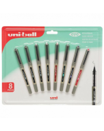 Uni-Ball Eye Rollerball Pens Assorted Colour Set of 8