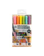 Royal & Langnickel 1.2mm Fine Tip Acrylic Markers Hue Set 6pc