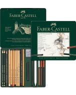 Faber-Castell Pitt Monochrome Tin 21pc