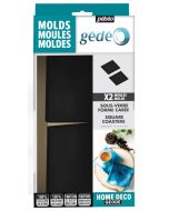 Pebeo Gedeo Silicone Moulds for Square Coasters (Pack of 2)