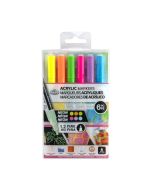 Royal & Langnickel 1.2mm Fine Tip Acrylic Markers Neon Set 6pc