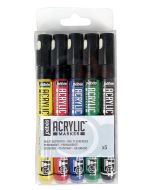 Pebeo Acrylic Marker 1.2mm Primary Colour Set of 5 