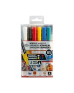 Royal & Langnickel 1.2mm Fine Tip Acrylic Markers Primary Set 6pc