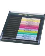 Faber-Castell Pitt Artist Brush Pens Pastel Set Plastic Case 12pc